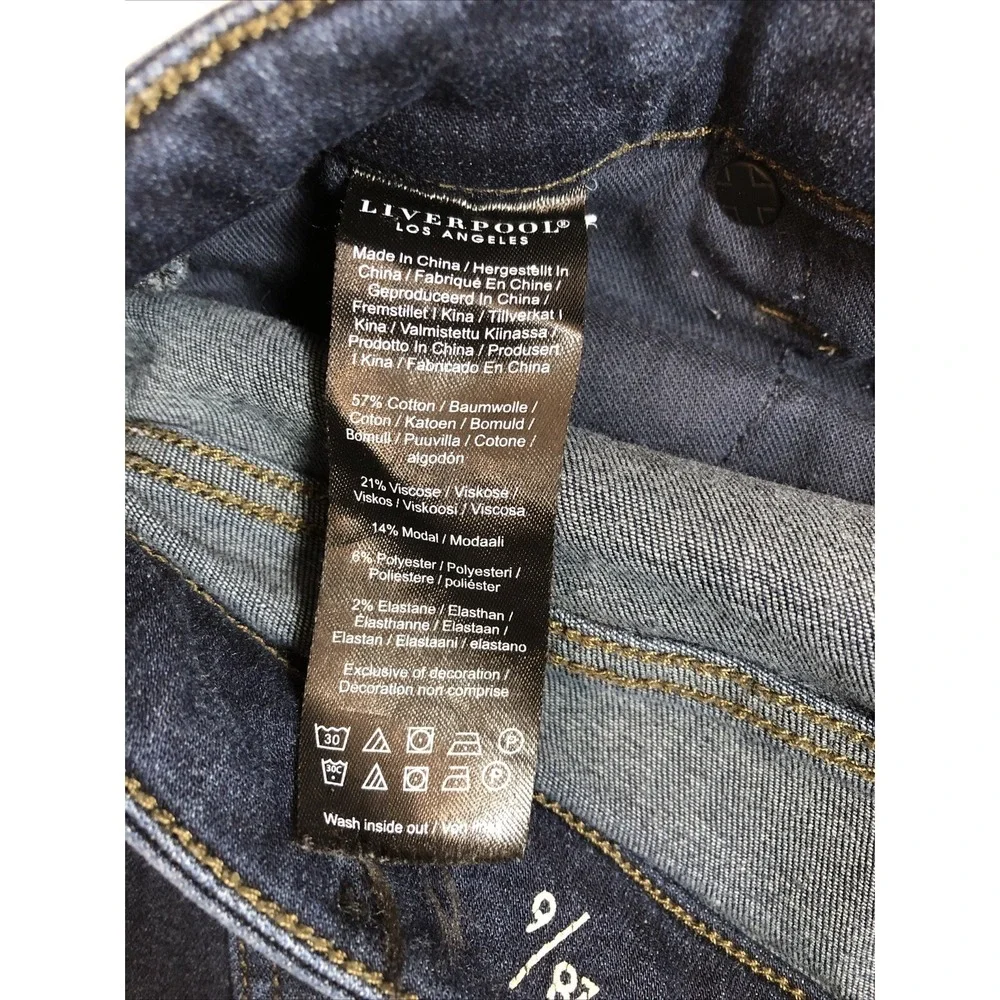 Liverpool Los Angeles Jeans Womens Size 28/6 Denim Blue The Ankle Skinny MidRise
